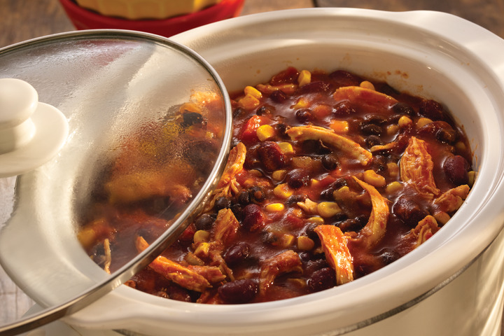 Slow Cooker Chicken Taco Chili