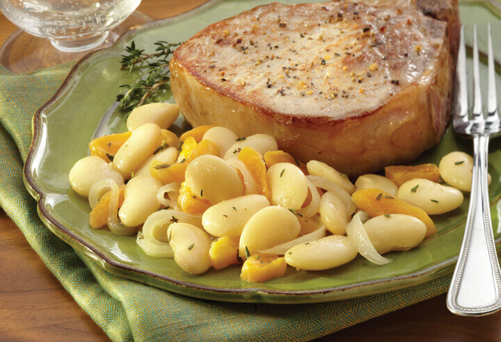 Sweet Onion Apricot Butter Beans