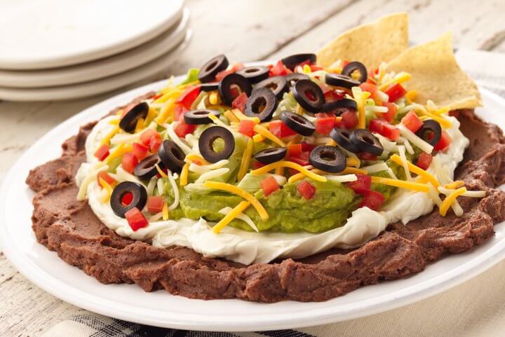 Layered Refried Bean Dip